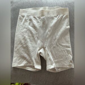 SKIMS Cream Athletic Shorts